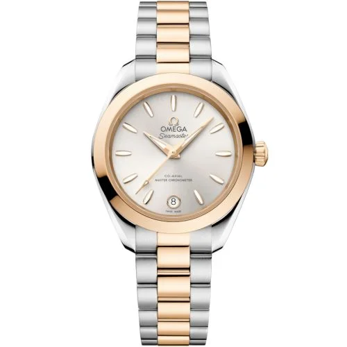 Omega - 220.20.30.20.02.001 Seamaster Aqua Terra 150M Master Co-Axial 30 Stainless Steel - Moonshine Gold / Silver / Bracelet