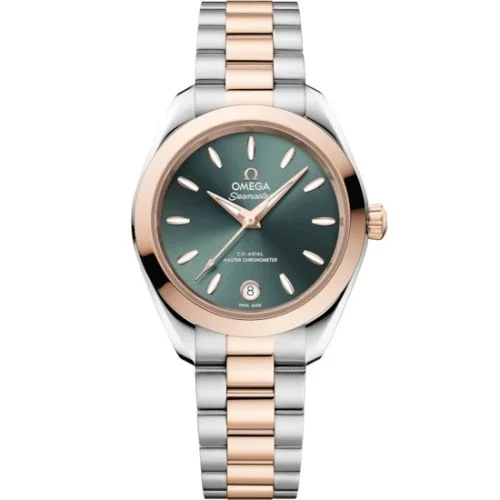 Omega - 220.20.30.20.10.002 Seamaster Aqua Terra 150M Master Co-Axial 30 Stainless Steel - Sedna Gold / Pine