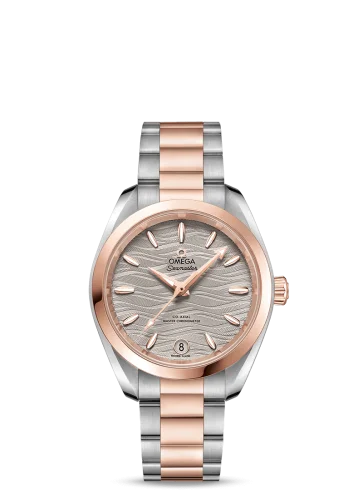 Omega - 220.20.34.20.03.001 Seamaster Aqua Terra 150M Master Chronometer 34 Stainless Steel / Sedna Gold / Blue-Waves / Bracelet