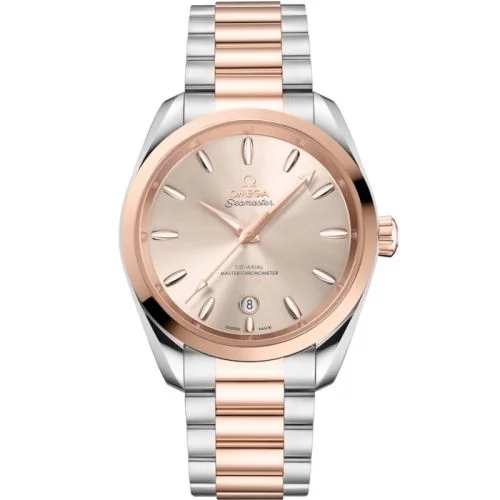 Omega - 220.20.38.20.09.001 Seamaster Aqua Terra 150M Shades Master Chronometer 38 Stainless Steel - Sedna Gold / Linen / Bracelet