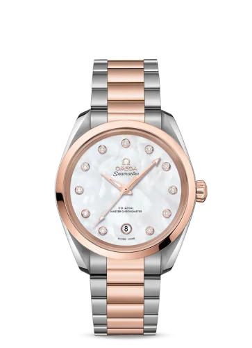 Omega - 220.20.38.20.55.001 Seamaster Aqua Terra 150M Master Chronometer 38 Stainless Steel / Sedna Gold / MOP / Bracelet
