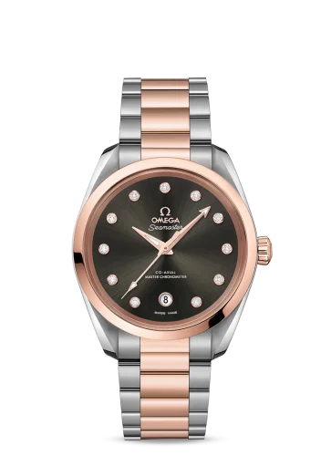 Omega - 220.20.38.20.56.001 Seamaster Aqua Terra 150M Master Chronometer 38 Stainless Steel / Sedna Gold / Grey / Bracelet