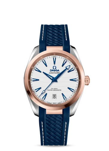 Omega - 220.22.38.20.02.001 Seamaster Aqua Terra 150M Master Chronometer 38 Stainless Steel / Sedna Gold / Silver / Rubber