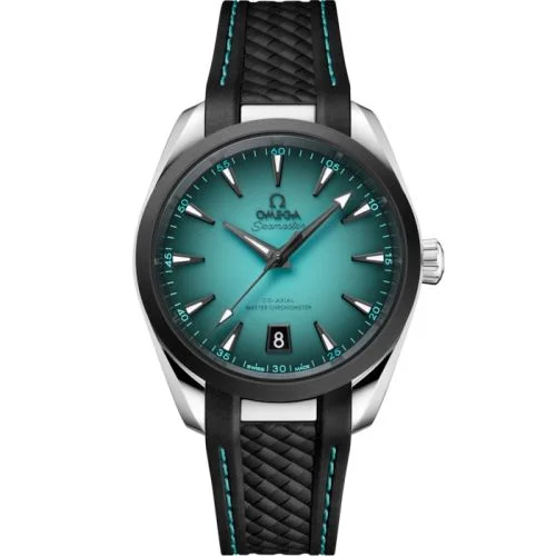 Omega - 220.32.38.20.03.001 Seamaster Aqua Terra 150M Master Chronometer 38 Stainless Steel - Ceramic / Turquoise / Rubber