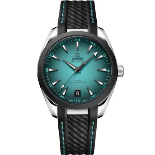 Omega - 220.32.41.21.03.001 Seamaster Aqua Terra 150M Master Chronometer 41 Stainless Steel - Ceramic / Turquoise / Rubber
