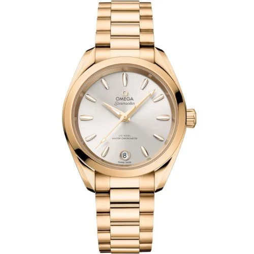 Omega - 220.50.34.20.02.001 Seamaster Aqua Terra 150M Shades Master Chronometer 34 Moonshine Gold / Silver / Bracelet