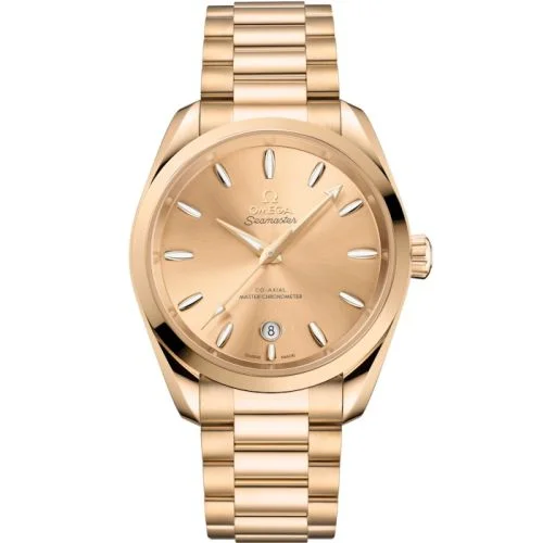 Omega - 220.50.38.20.08.001 Seamaster Aqua Terra 150M Shades Master Chronometer 38 Moonshine Gold / Champagne / Bracelet