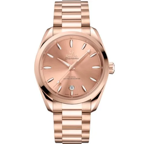 Omega - 220.50.38.20.10.001 Seamaster Aqua Terra 150M Shades Master Chronometer 38 Stainless Steel - Sedna Gold / Rose / Bracelet
