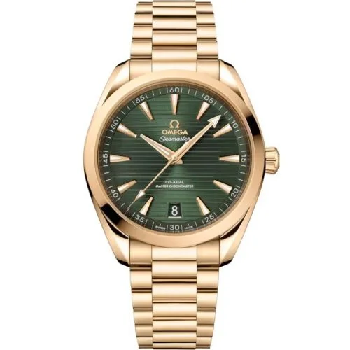 Omega - 220.50.41.21.10.001 Seamaster Aqua Terra 150M Master Chronometer 41 Moonshine Gold / Green / Bracelet