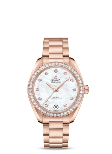 Omega Seamaster Aqua Terra 150M Master Chronometer 34 Sedna Gold / Diamond / MOP / Bracelet