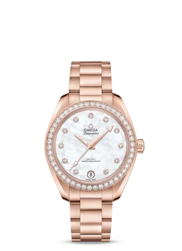 Omega Omega - 220.55.34.20.55.001 Seamaster Aqua Terra 150M Master Chronometer 34 Sedna Gold / Diamond / MOP / Bracelet