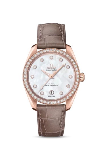 Omega Omega - 220.58.38.20.55.001 Seamaster Aqua Terra 150M Master Chronometer 38 Sedna Gold / Diamond / MOP / Alligator