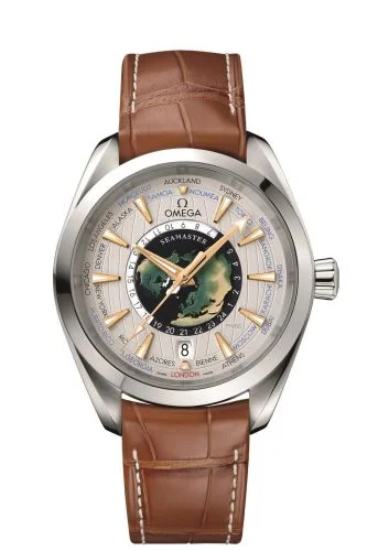 Omega Omega - 220.93.43.22.99.001 Seamaster Aqua Terra 150M Master Chronometer 43 Worldtimer Platinum / Enamel / Alligator