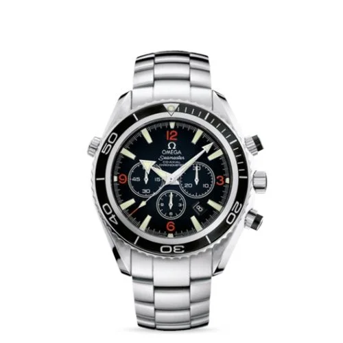 Omega - 2210.51.00 Seamaster Planet Ocean 600M Co-Axial 45.5 Chronograph Stainless Steel / Orange Numerals / Bracelet