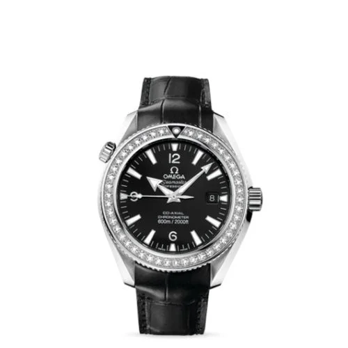 Omega - 222.18.42.20.01.001 Seamaster Planet Ocean 600M Co-Axial 42 Stainless Steel / Diamond / Black / Alligator