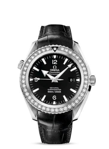 Omega - 222.18.46.20.01.001 Seamaster Planet Ocean 600M Co-Axial 45.5 Stainless Steel / Diamond / Black / Alligator