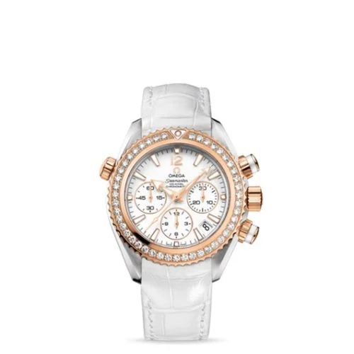 Omega - 222.28.38.50.04.001 Seamaster Planet Ocean 600M Co-Axial 37.5 Chronograph Stainless Steel / Red Gold / Diamond / White / Alligator