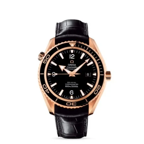 Omega - 222.63.46.20.01.001 Seamaster Planet Ocean 600M Co-Axial 45.5 Red Gold / Black / Alligator