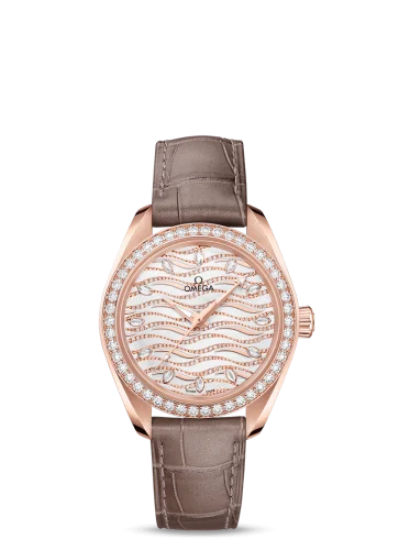 Omega - 220.55.34.20.99.006 Seamaster Aqua Terra 150M Master Chronometer 34 Sedna Gold / Diamond / Wave Diamond / Bracelet