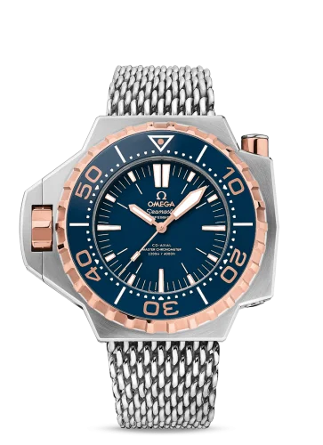 Omega - 227.60.55.21.03.001 Seamaster PloProf Co-Axial Master Chronometer Titanium / Sedna Gold / Blue