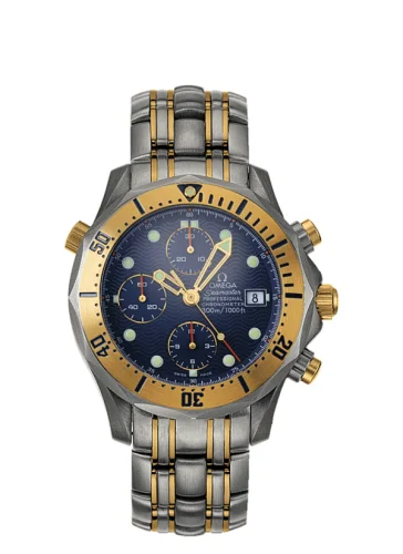 Omega - 2297.80.00 Seamaster Diver 300M Automatic 41.5 Chronograph Titanium / Yellow Gold / Blue / Bracelet