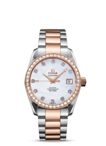 Omega - 2309.75.00 Seamaster Aqua Terra 150M Co-Axial 36.2 Stainless Steel / Red Gold / Diamond / MOP / Bracelet