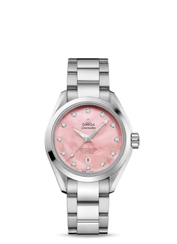 Omega - 231.10.34.20.57.003 Seamaster Aqua Terra 150M Master Co-Axial 34 Stainless Steel / Pink MOP / Bracelet
