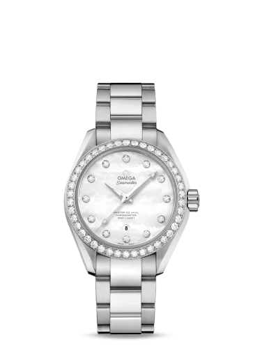 Omega - 231.15.34.20.55.002 Seamaster Aqua Terra 150M Master Co-Axial 34 Stainless Steel / Diamond / MOP / Bracelet
