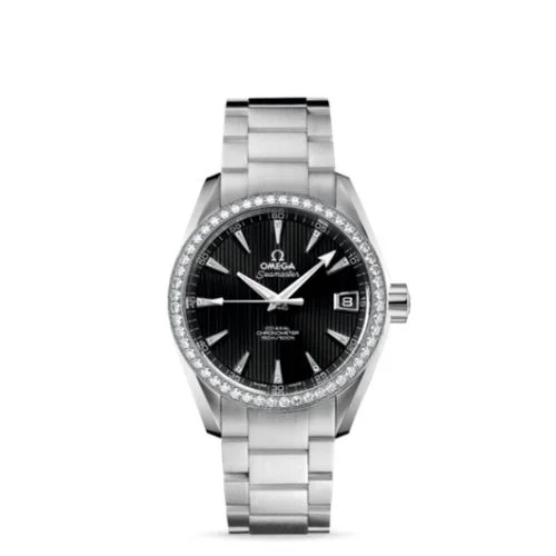 Omega - 231.15.39.21.51.001 Seamaster Aqua Terra 150M Co-Axial 38.5 Stainless Steel / Diamond / Black / Bracelet