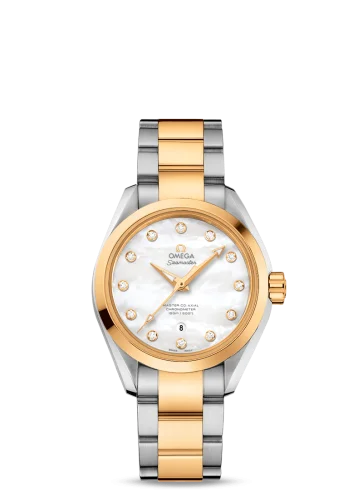 Omega - 231.20.34.20.55.002 Seamaster Aqua Terra 150M Master Co-Axial 34 Stainless Steel / Yellow Gold / MOP / Bracelet