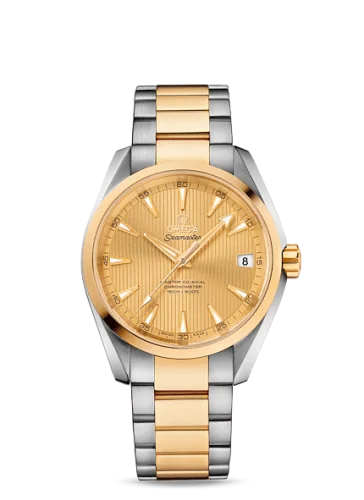 Omega - 231.20.39.21.08.001 Seamaster Aqua Terra 150M Master Co-Axial 38.5 Stainless Steel / Yellow Gold / Champagne