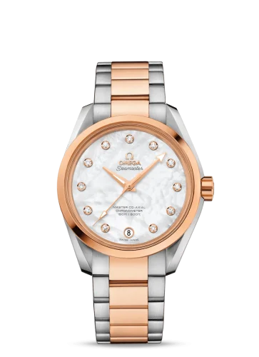 Omega - 231.20.39.21.55.003 Seamaster Aqua Terra 150M Master Co-Axial 38.5 Stainless Steel / Red Gold / MOP / Bracelet