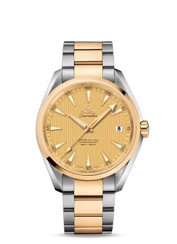 Omega - 231.20.42.21.08.001 Seamaster Aqua Terra 150m Master Co-Axial 41.5 Stainless Steel / Yellow Gold / Champagne / Bracelet