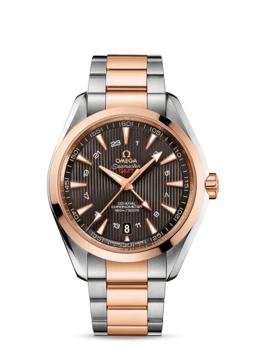 Omega - 231.20.43.22.06.003 Seamaster Aqua Terra 150M Co-Axial 43 GMT Stainless Steel / Red Gold / Grey / Bracelet