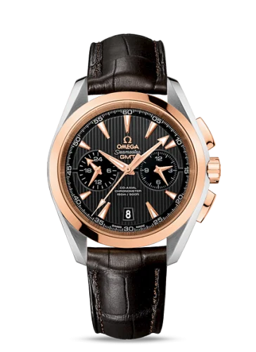 Omega - 231.23.43.52.06.001 Seamaster Aqua Terra 150M Co-Axial 43 GMT Chronograph Stainless Steel / Red Gold / Grey