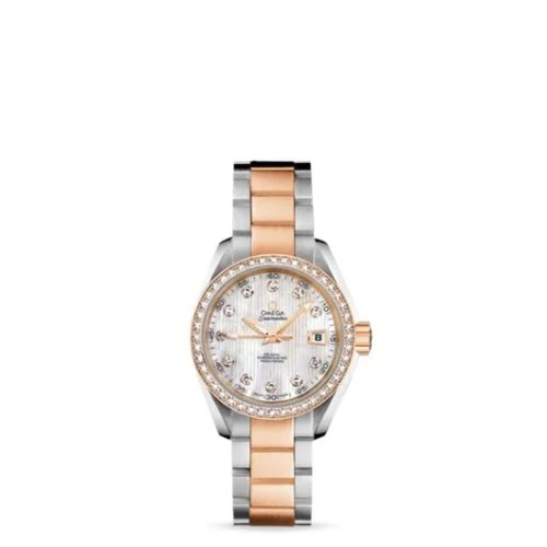 Omega - 231.25.30.20.55.001 Seamaster Aqua Terra 150M Co-Axial 30 Stainless Steel / Red Gold / Diamond / MOP / Bracelet