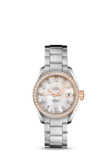 Omega - 231.25.30.20.55.003 Seamaster Aqua Terra 150M Co-Axial 30 Stainless Steel / Red Gold / Diamond / MOP / Bracelet