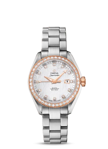 Omega - 231.25.34.20.55.003 Seamaster Aqua Terra 150M Co-Axial 34 Stainless Steel / Red Gold / Diamond / MOP / Bracelet