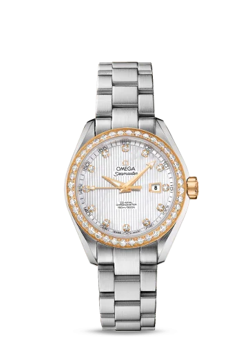 Omega - 231.25.34.20.55.004 Seamaster Aqua Terra 150M Co-Axial 34 Stainless Steel / Yellow Gold / Diamond / MOP / Bracelet