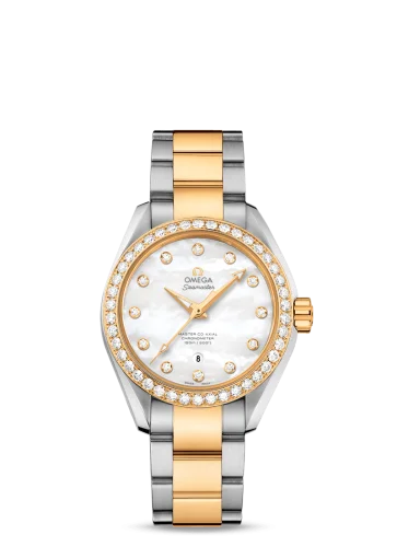 Omega - 231.25.34.20.55.006 Seamaster Aqua Terra 150M Master Co-Axial 34 Stainless Steel / Yellow Gold / Diamond / MOP / Bracelet