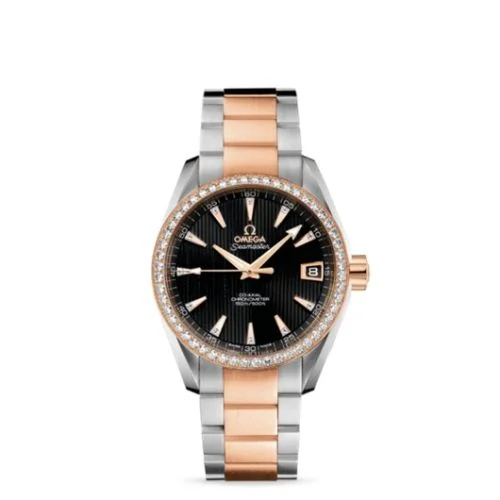 Omega - 231.25.39.21.51.001 Seamaster Aqua Terra 150M Co-Axial 38.5 Stainless Steel / Red Gold / Diamond / Black / Bracelet