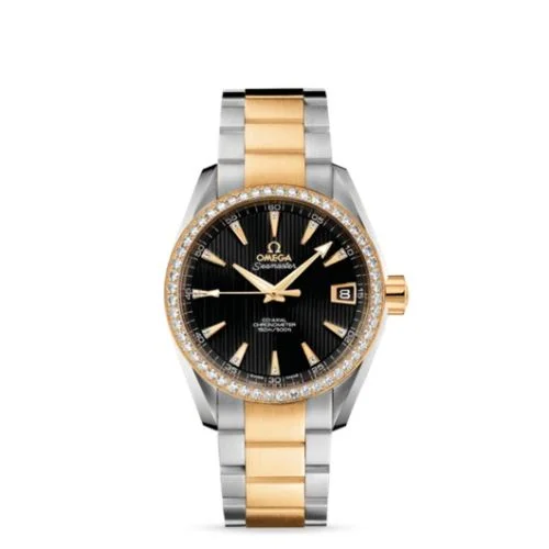 Omega - 231.25.39.21.51.002 Seamaster Aqua Terra 150M Co-Axial 38.5 Stainless Steel / Yellow Gold / Diamond / Black / Bracelet