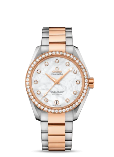 Omega - 231.25.39.21.55.001 Seamaster Aqua Terra 150M Master Co-Axial 38.5 Stainless Steel / Red Gold / Diamond / MOP / Bracelet
