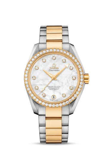 Omega - 231.25.39.21.55.002 Seamaster Aqua Terra 150M Master Co-Axial 38.5 Stainless Steel / Yellow Gold / Diamond / MOP / Bracelet