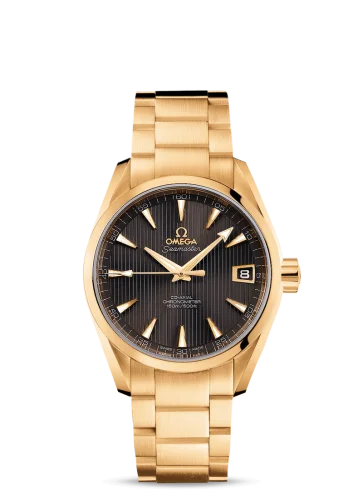 Omega - 231.50.39.21.06.002 Seamaster Aqua Terra 150M Co-Axial 38.5 Yellow Gold / Grey / Bracelet