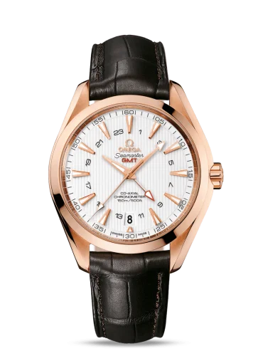 Omega Seamaster Aqua Terra 150M Co-Axial 43 GMT Red Gold / Silver
