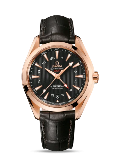 Omega Seamaster Aqua Terra 150M Co-Axial 43 GMT Red Gold / Grey