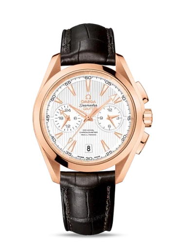 Omega Omega - 231.53.43.52.02.001 Seamaster Aqua Terra 150M Co-Axial 43 GMT Chronograph Red Gold / Silver