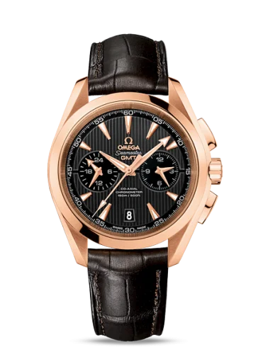 Omega Seamaster Aqua Terra 150M Co-Axial 43 GMT Chronograph Red Gold / Grey