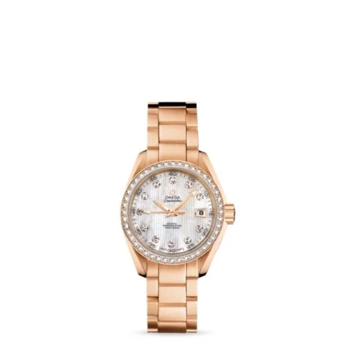 Omega - 231.55.30.20.55.001 Seamaster Aqua Terra 150M Co-Axial 30 Red Gold / Diamond / MOP / Bracelet